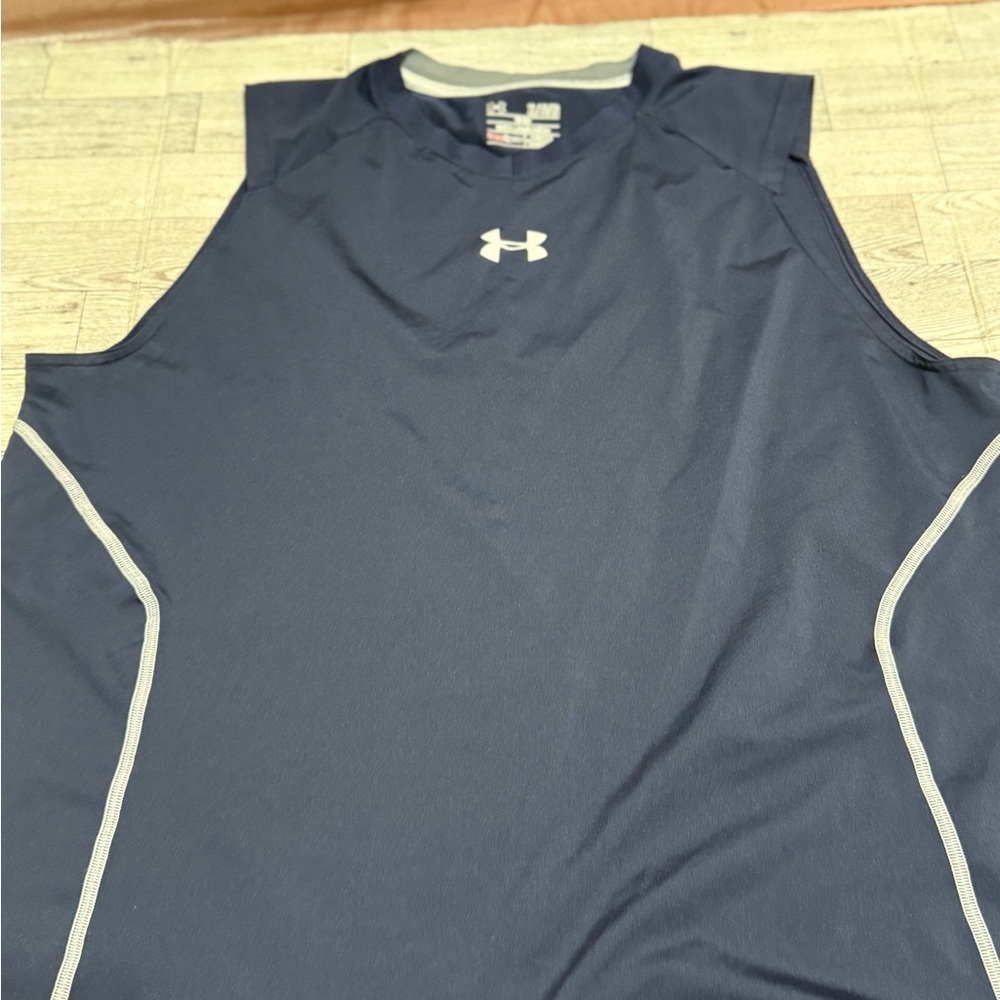 Under Armour Men's Navy Sleeveless Tank-XL